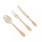 24 Gold Glittered Clear Heavy Duty Plastic Cutlery Party Events Home Tableware